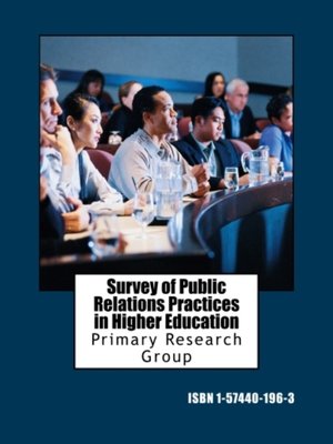 cover image of Survey of Public Relations Practices in Higher Education